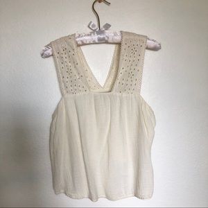 thick lace strap tank top.